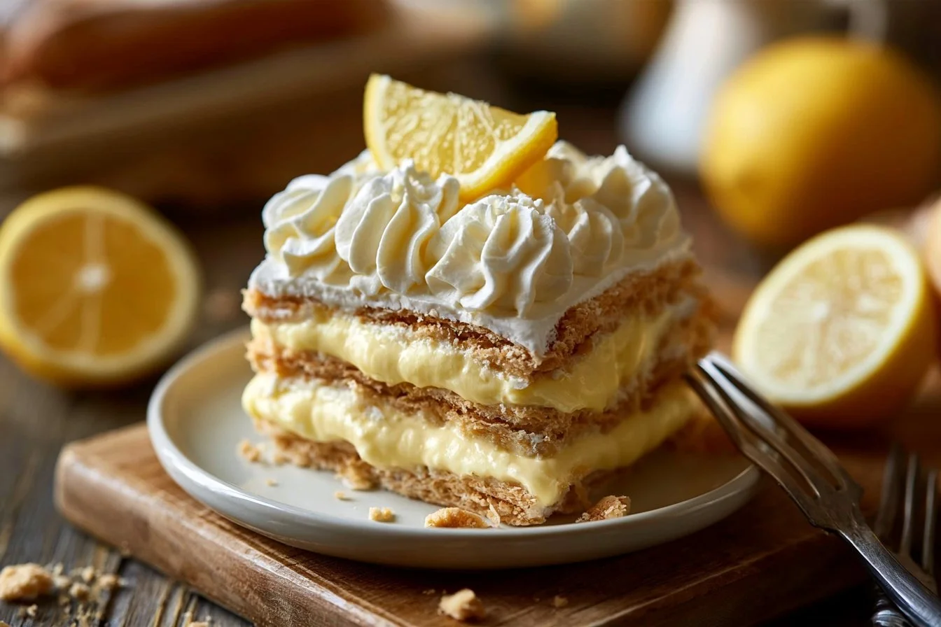 No-Bake Lemon Eclair Cake Recipe