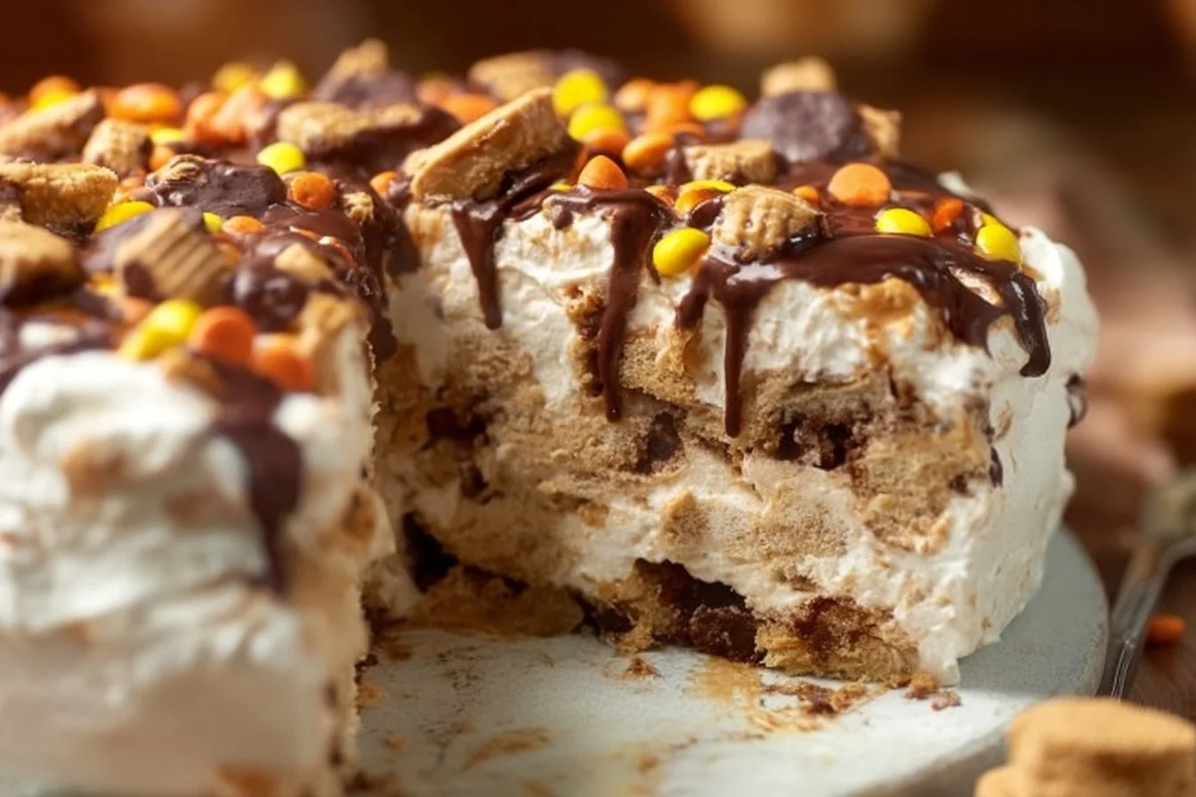 No Bake Peanut Butter Icebox Cake