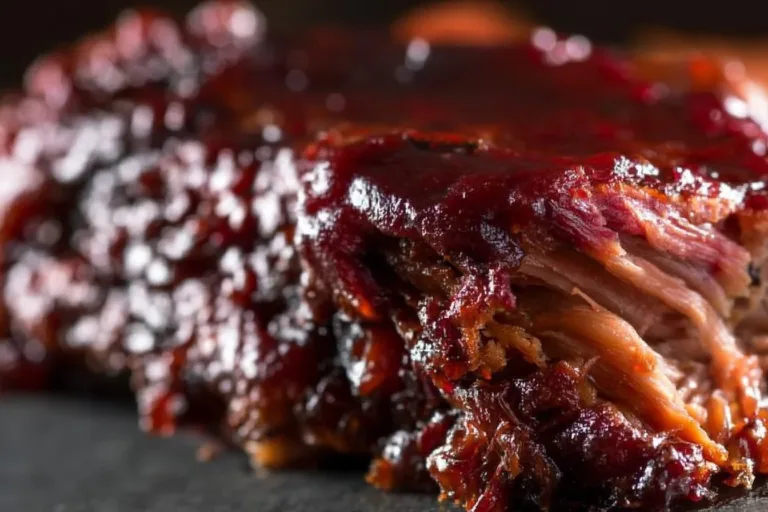 Tender smoked baby back ribs on a grill, ready for serving.