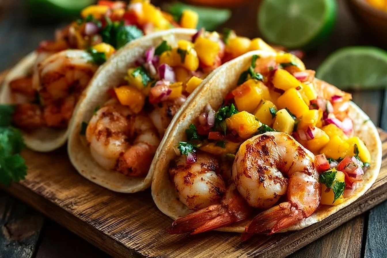 Spicy Shrimp Tacos with Mango Salsa