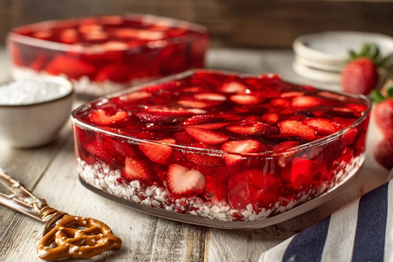 Strawberry Pretzel Jello Salad