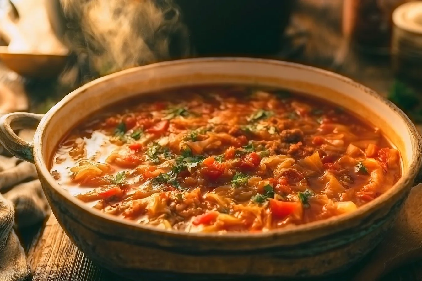 Unstuffed Cabbage Roll Soup