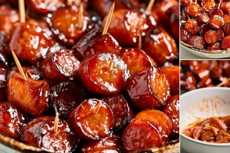 Lil Smokies BBQ platter with varying dipping sauces and garnishes