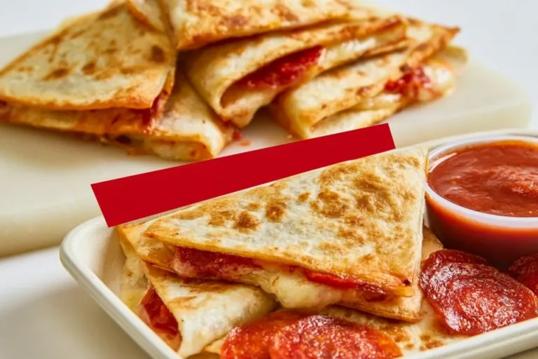 Delicious pepperoni pizzadillas served on a plate