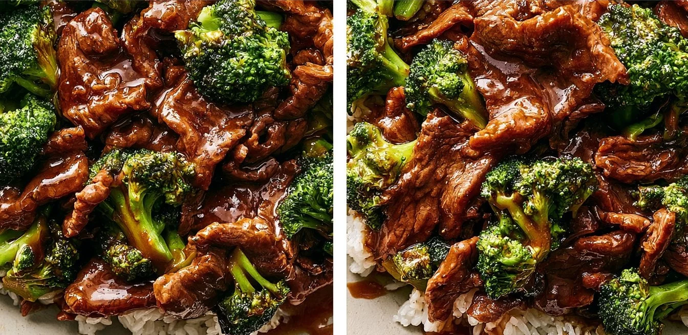 Delicious homemade beef and broccoli with tender beef tips and vibrant green broccoli.