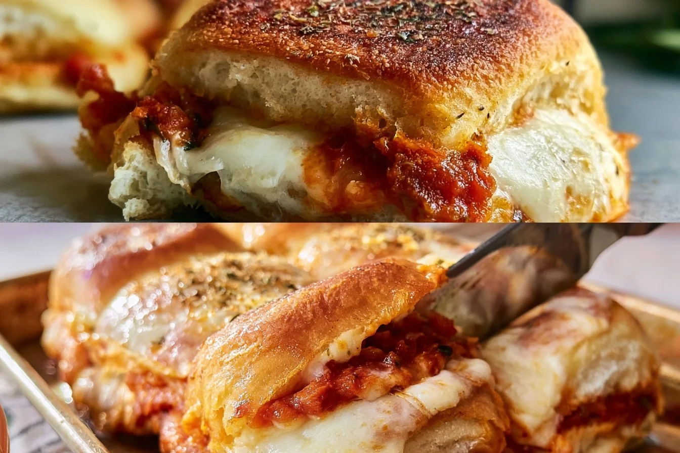 Delicious Chicken Parmesan Sliders served on a platter
