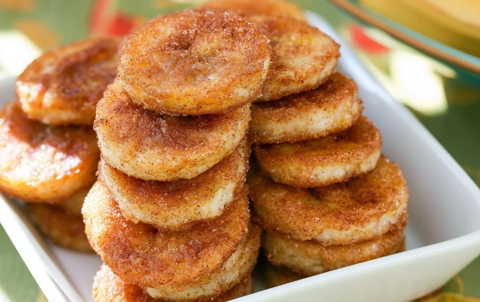 Delicious easy pan fried bananas cooked to a golden perfection.