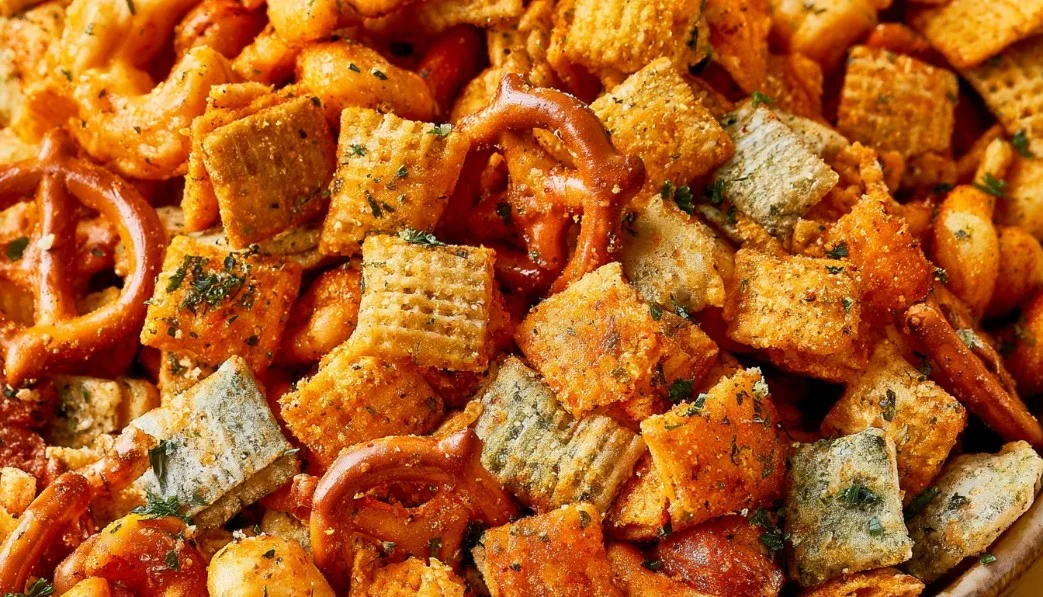 Delicious Ranch Trail Mix Snack with nuts and spices