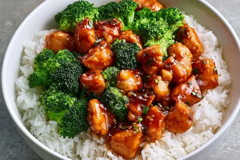 Delicious Teriyaki Chicken Rice Bowl with vegetables and rice