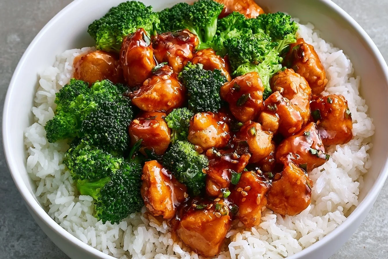 Delicious Teriyaki Chicken Rice Bowl with vegetables and rice